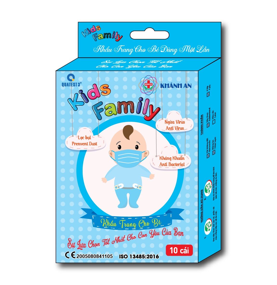 KHẨU TRANG 3D TRẺ EM CAO CẤP SIZE M