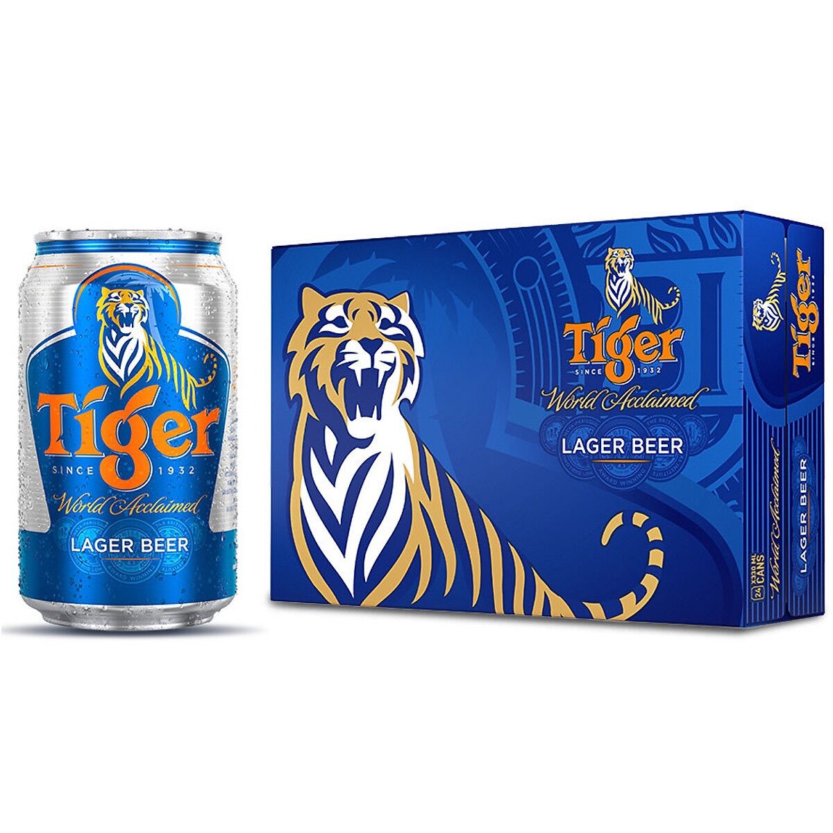 Thùng bia Tiger xanh lon 330ml