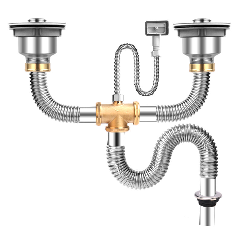 Chậu rửa rau nhà bếp phụ kiện ống xả nước ống thoát nước ống thoát nước ống thoát nước máng đơn bộ máng nước rò nước bịt kín chống thối