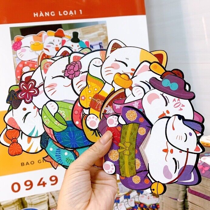 Combo 50 bao lì xì chibi chipi chi bi phản quang hoạt hình tết lì xì chibi 2023 mẫu mới đẹp dễ thương