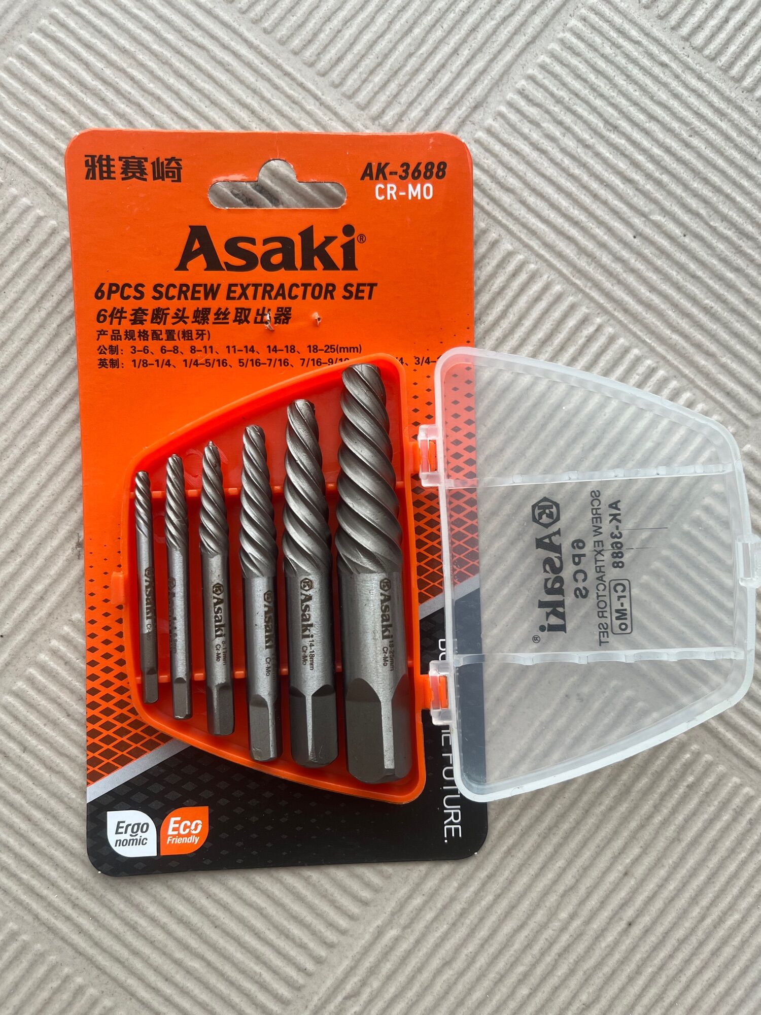 Bộ 6 vít vặn ốc gãy ASAKi 3688