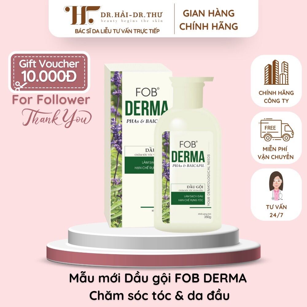 👩🏻‍⚕️ [CHÍNH HÃNG] Mẫu mới Dầu gội FOB DERMA