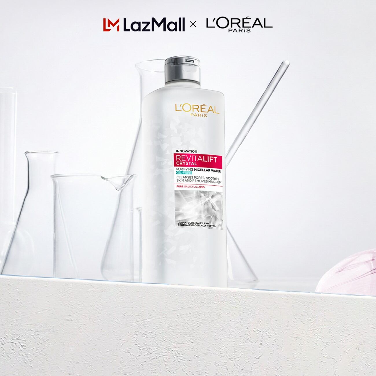 Nước tẩy trang đa năng 3-in-1 L'Oreal Paris Micellar kiềm dầu cho làn da sáng mịn rạng rỡ 400ml