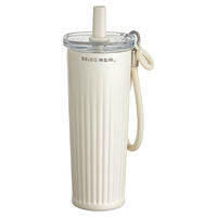 Female High Aesthetics 2025 New Car-use Ceramic Lined Thermal Straw Cup