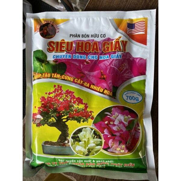 0phân bón hữu cơ siêu hoa giấy túi 700g