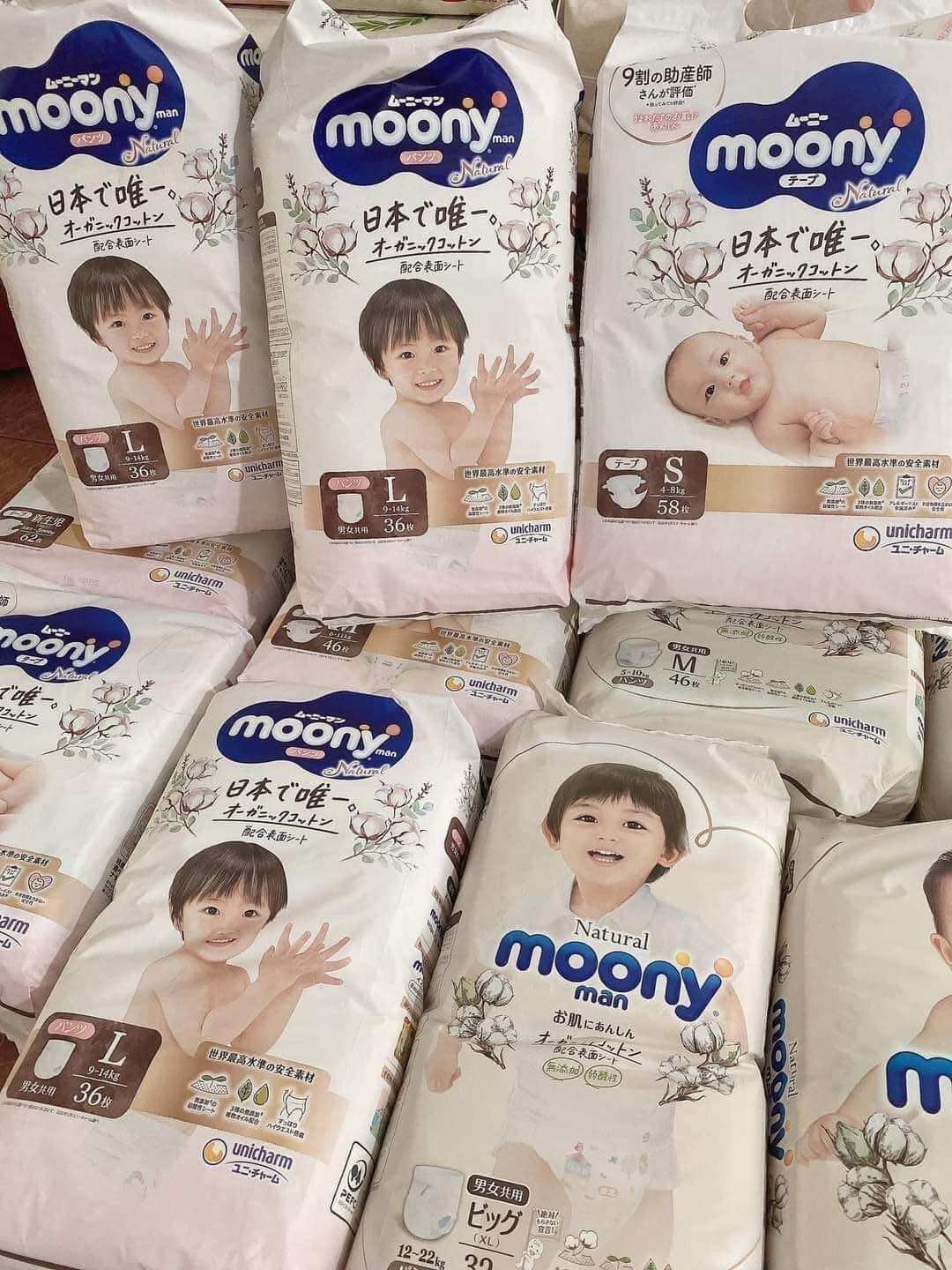 BỈM QUẦN MOONY TRẮNG NATURE NHẬT SIZE M( 6-11kg)