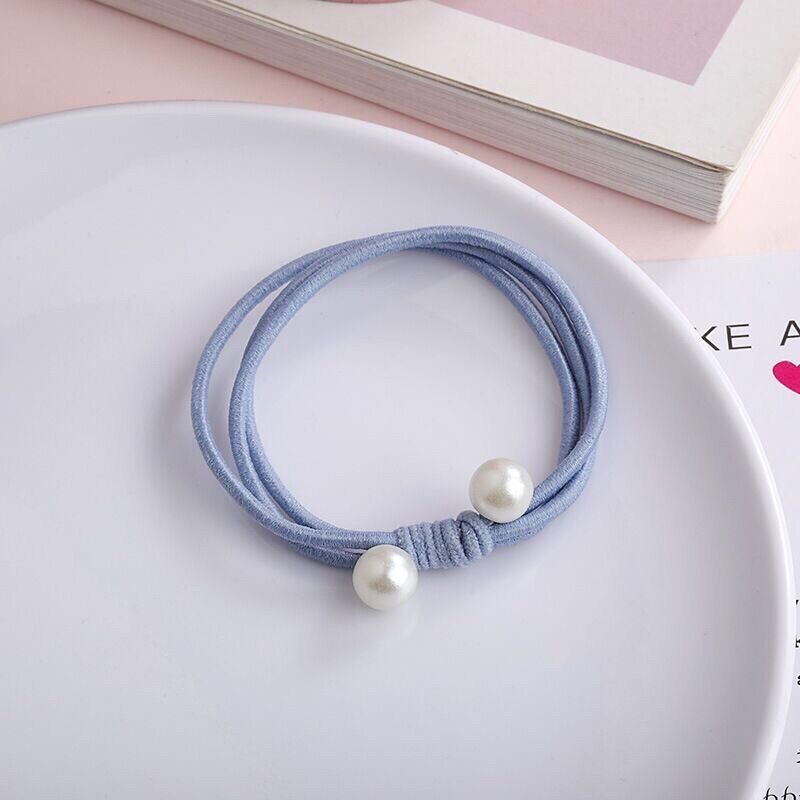 Dây thun cột tóc đính ngọc trai dễ thương