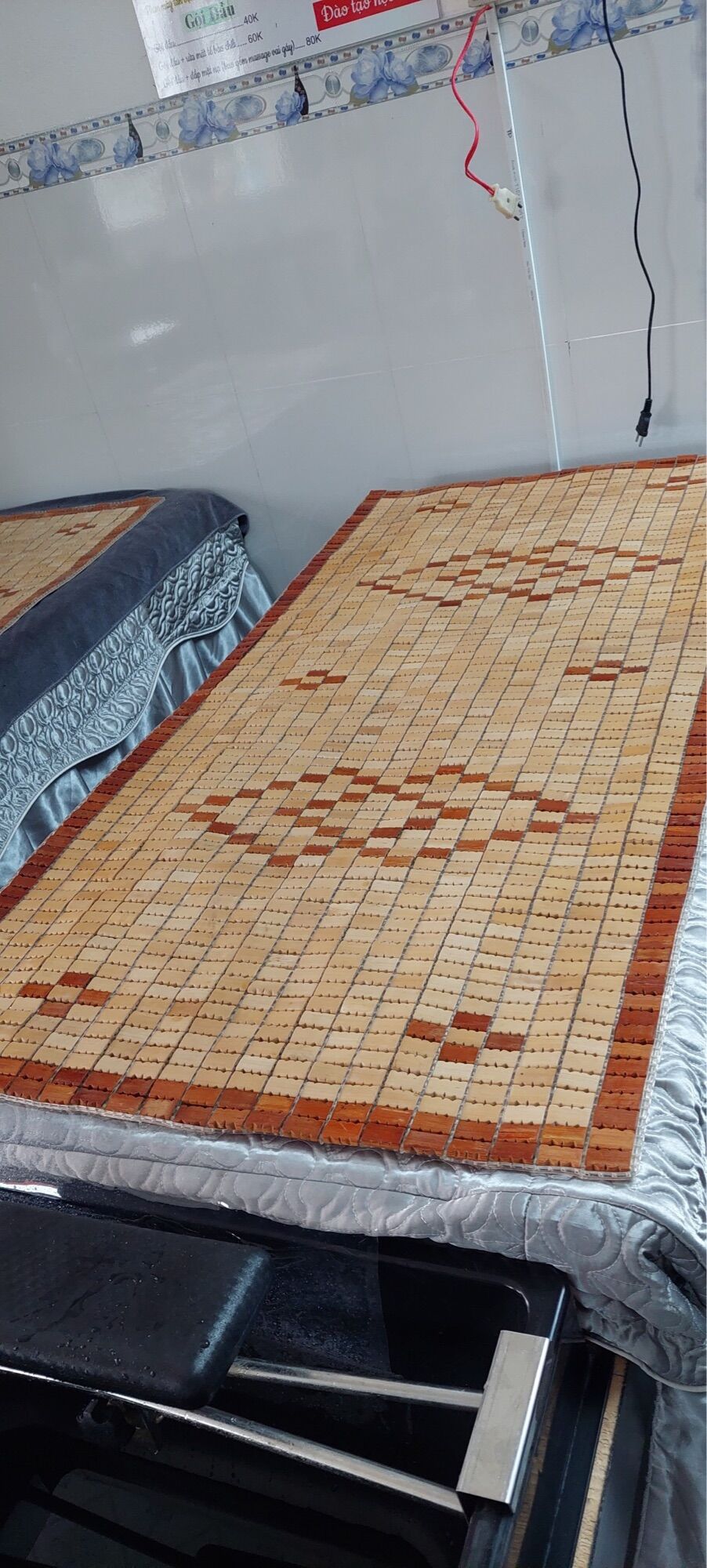 Chiếu trúc trải giường gội đầu giường châm cứu mattxa kt 60x1.4m