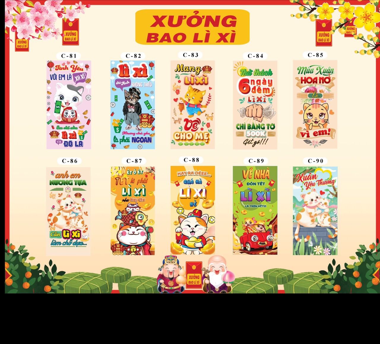 50 Bao Lì Xì Hottrend 2023