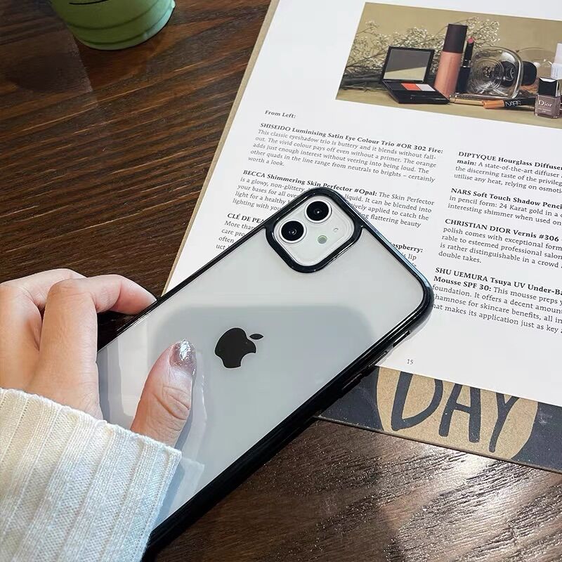 Ốp lưng iphone VIỀN ĐEN BASIC SIÊU TRONG LOẠI ĐẸP CHỐNG Ố