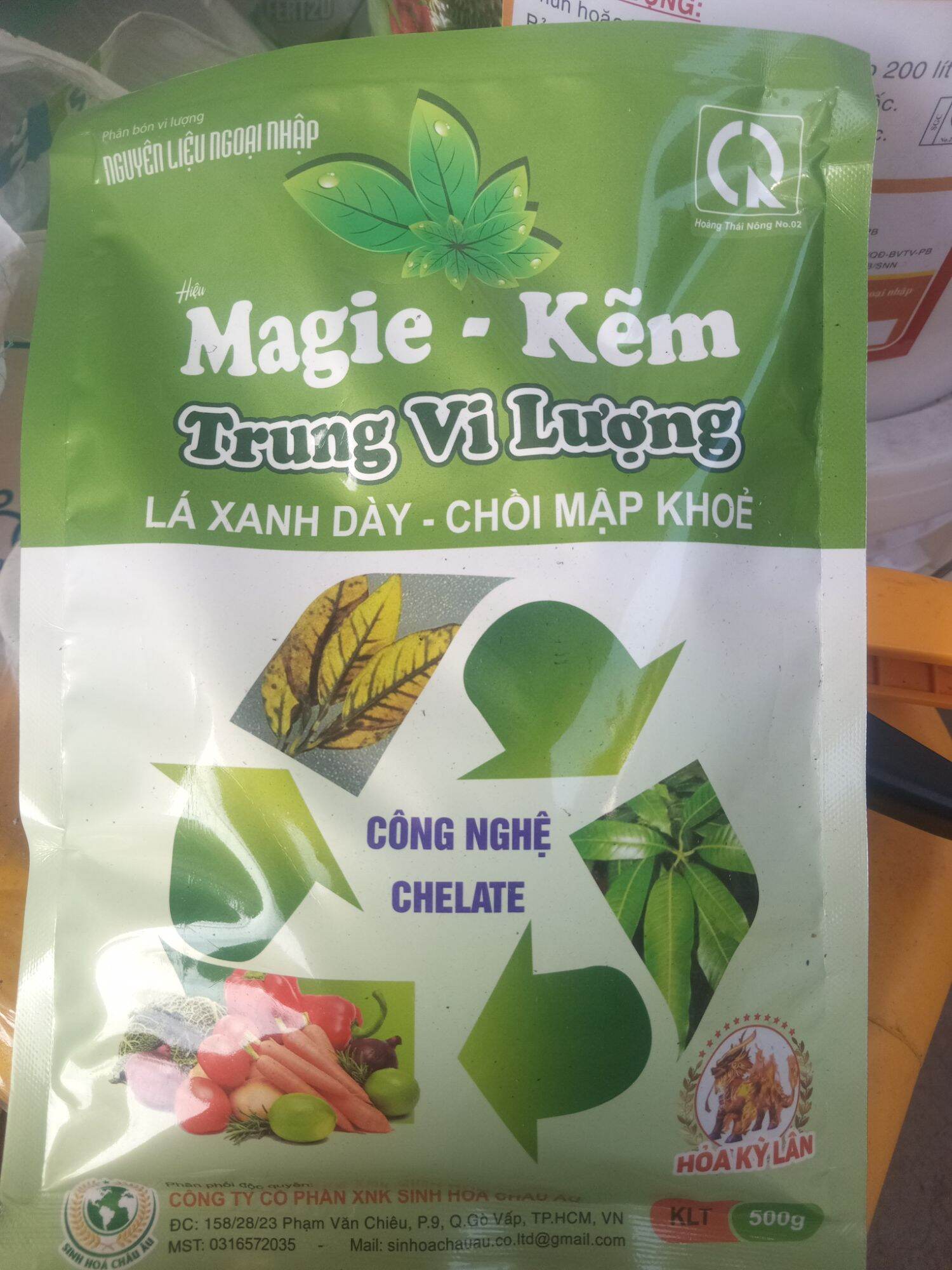 Phân bón lá trung vi lượng Magie - Kẽm, Lá xanh dầy- chồi mập khỏe