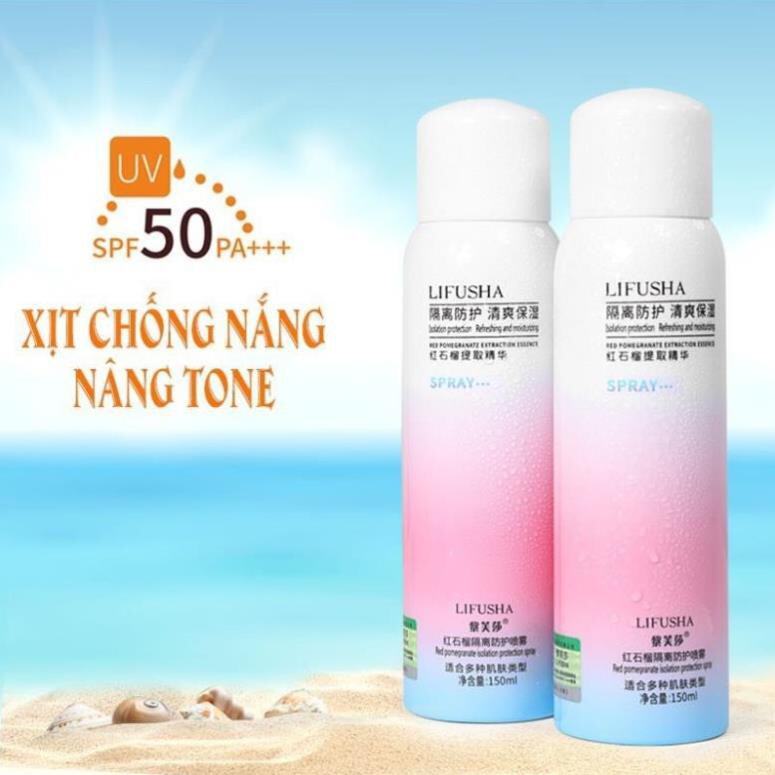 xịt chống nắng Maycreate nâng tông SPF50 150ml