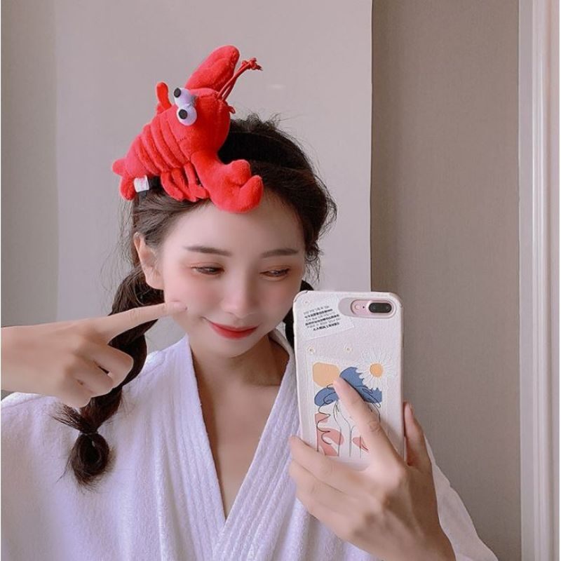 Bờm cài tóc, băng đô hình tôm hùm và cua đỏ.