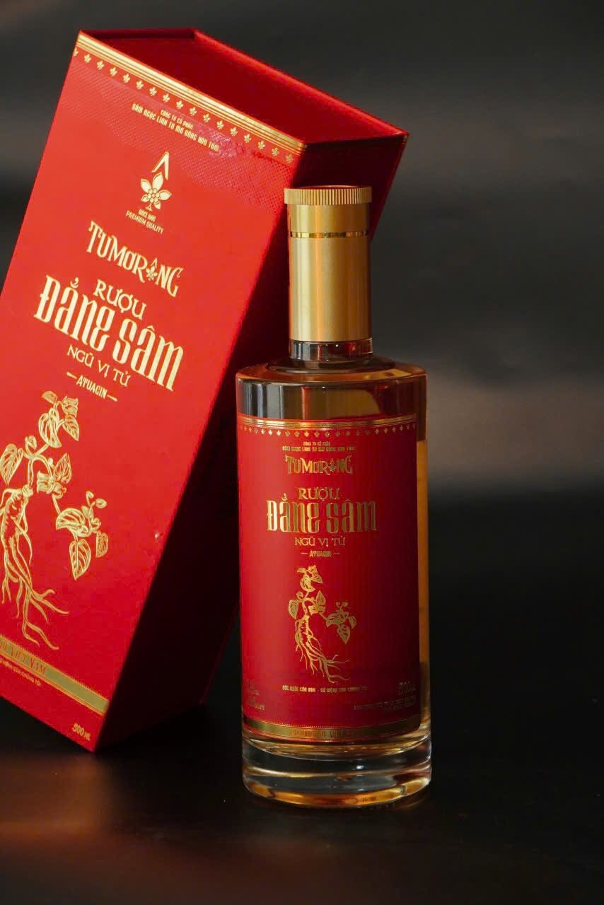 Rượu Sâm Ngọc Linh Đẳng Sâm Ngũ Vị Tử Chai tròn 500ml
