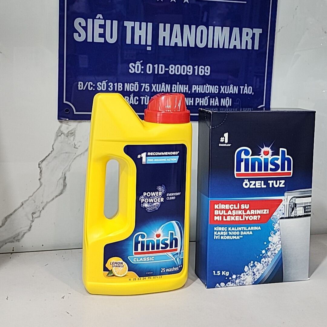 Combo bột rửa bát finish 2,5kg hoặc nươc bóng finish 750ml hoặc muối finish 1.5kg