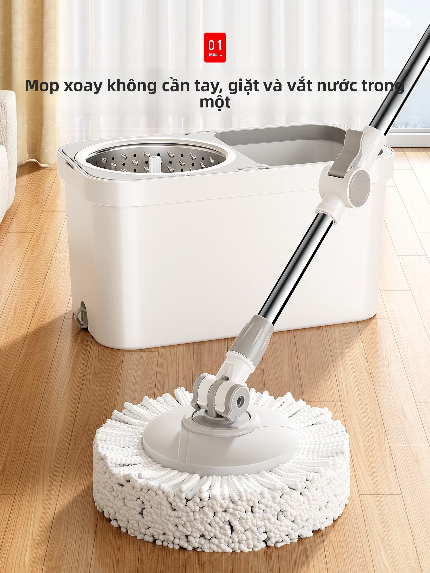 [ZHIFAN | Self-Wringing Absorbent Mop for Home Use,ZHIFAN | Self-Wringing Absorbent Mop for Home Use,] Giá 800,000 Đồng*Miễn phí vận chuyển
