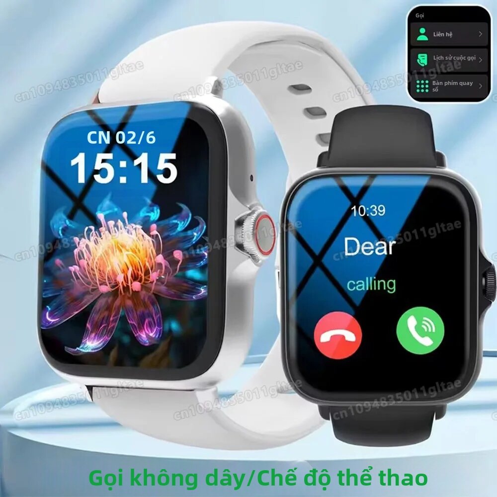 Đồng Hồ Thông Minh Màn Hình Cảm Ứng Toàn Phần Tương Thích Với iPhone Android Nhắc Nhở Cuộc Gọi Tin Nhắn Điều Khiển Nhạc Theo Dõi Sức Khỏe Theo Dõi Giấc Ngủ