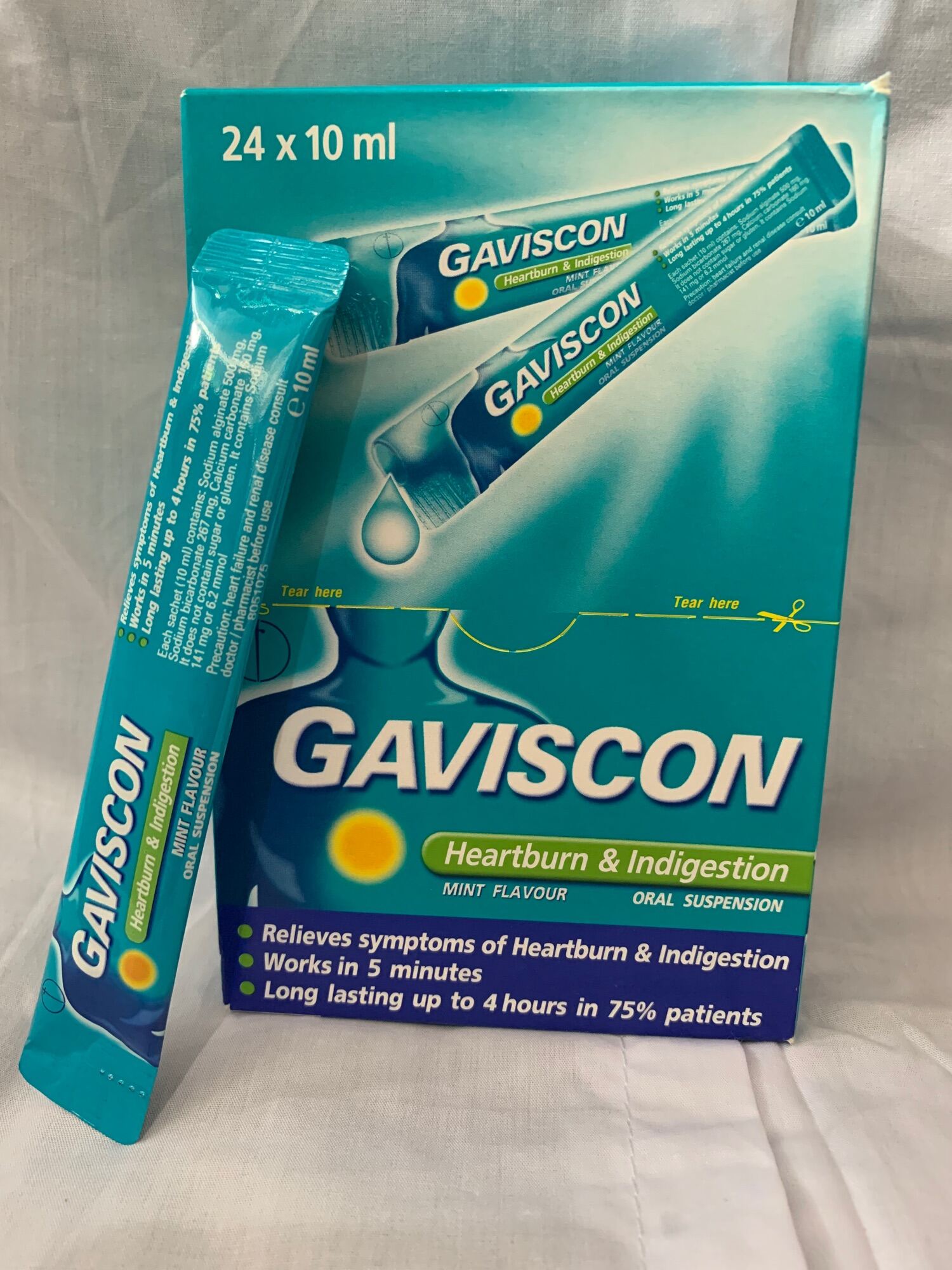 GAVISCON Gói trào ngược dạ dày- thực quản Gaviscon 10ml