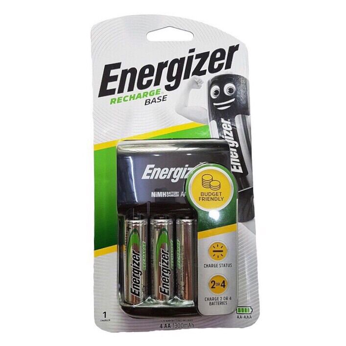 Máy sạc pin enegizer chvc4 kèm 4 pin aa 1300mah