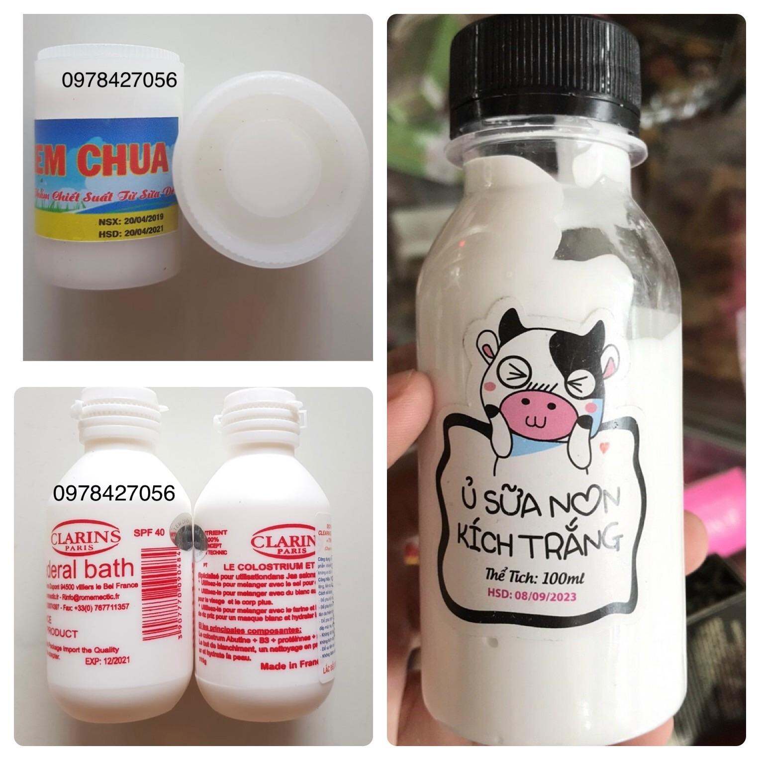 Lẻ 1 hộp kem chua -kích trắng sữa non pháp- ủ sữa non con bò