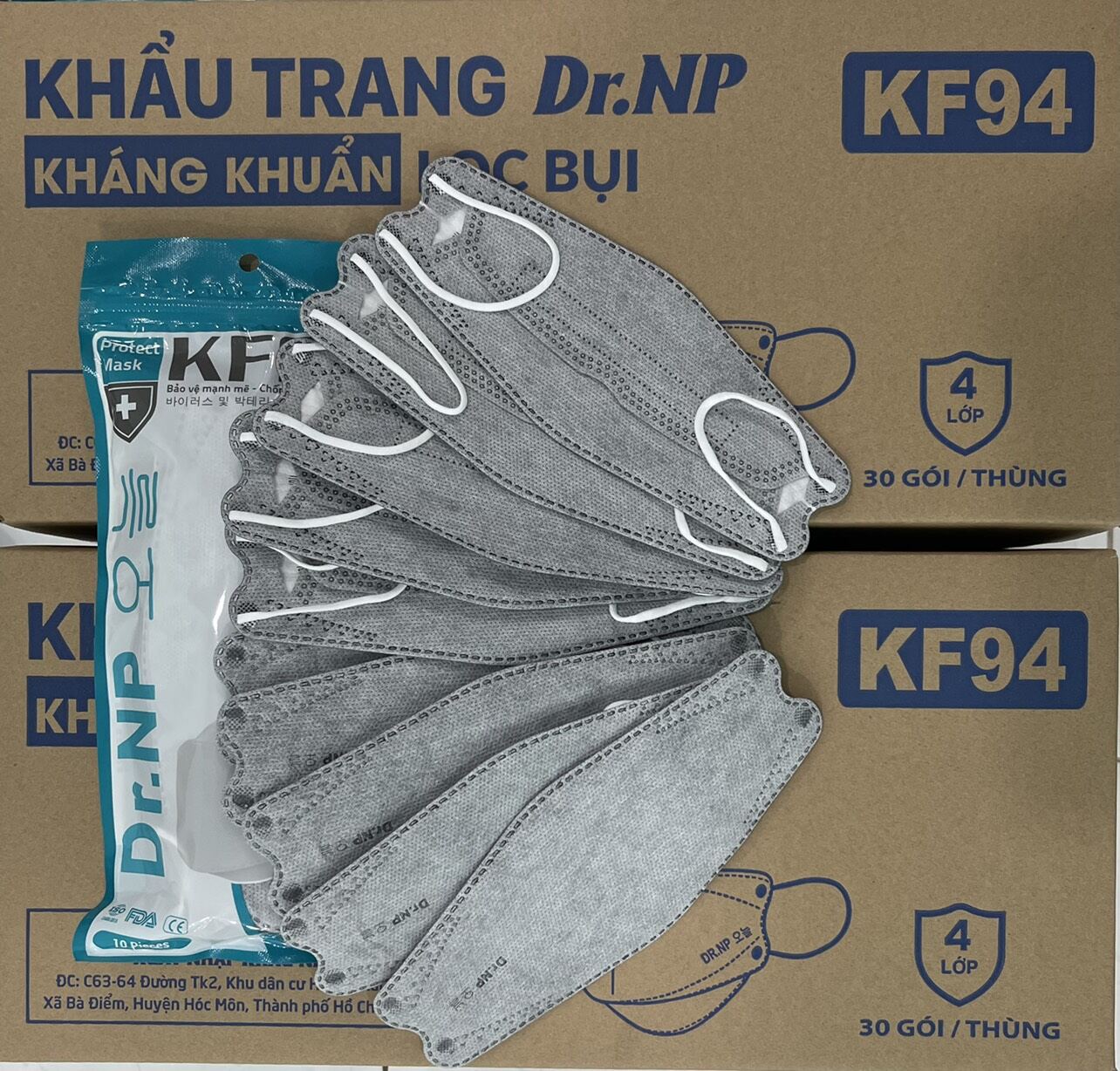 1 THÙNG 300 CHIẾC KHẨU TRANG 4D KF94 NHẬT PHÁT