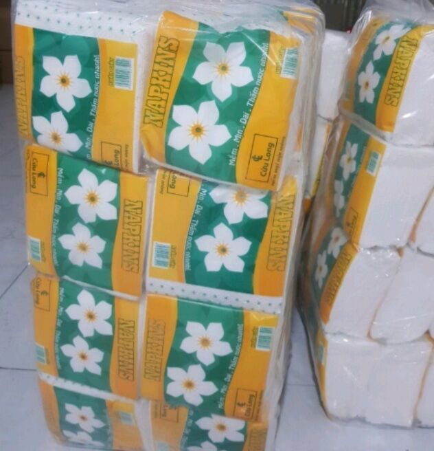[ 1 Bao 40 Bịch ] Giấy Vuông Bông Mai Cửu Long 40 Bịch