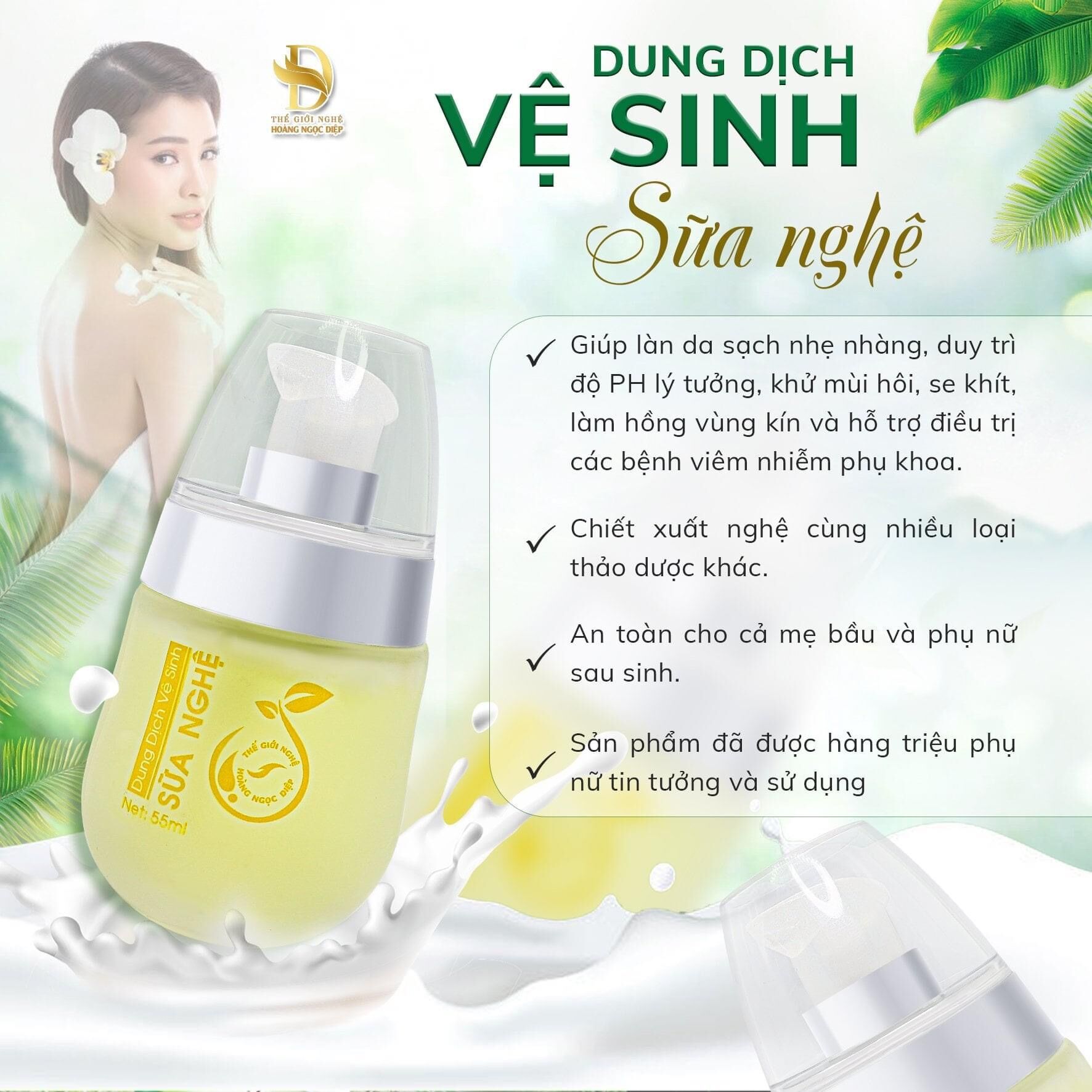 Dung dịch vệ sinh sữa nghệ