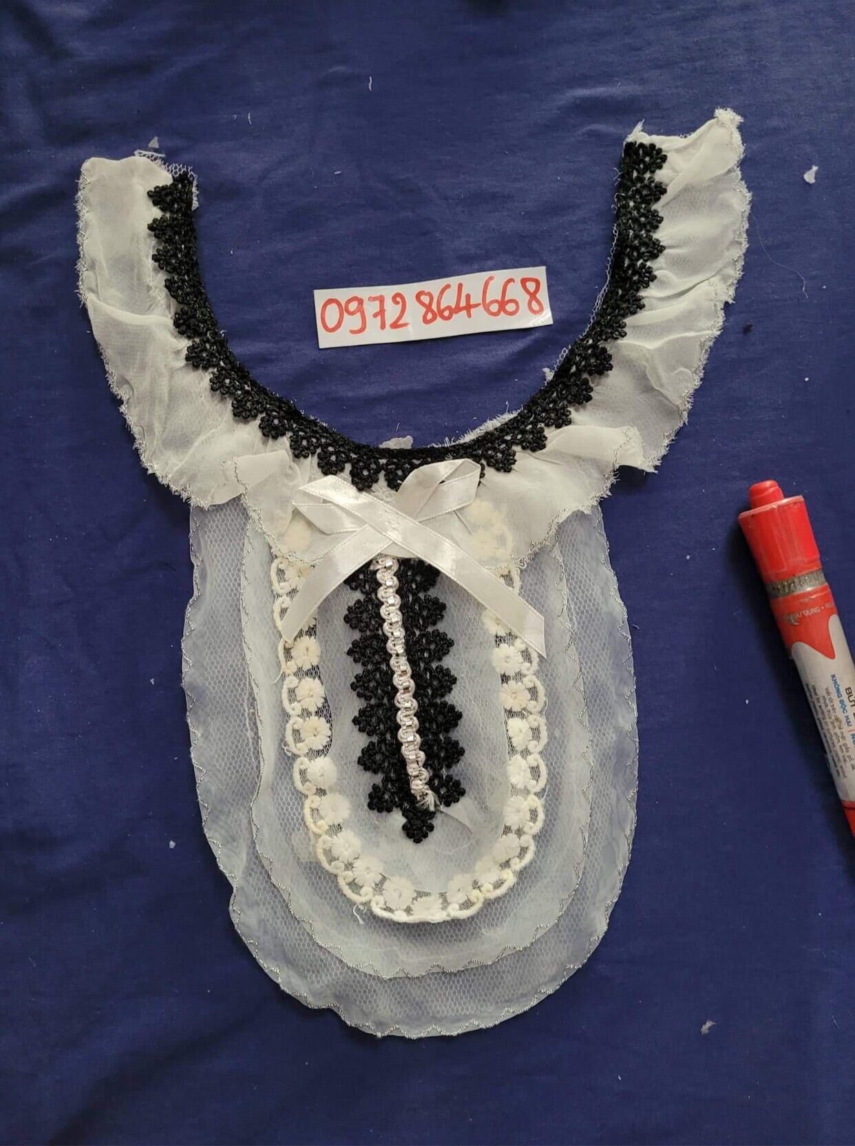 Ren làm cổ áo bánh bèo tiểu thư