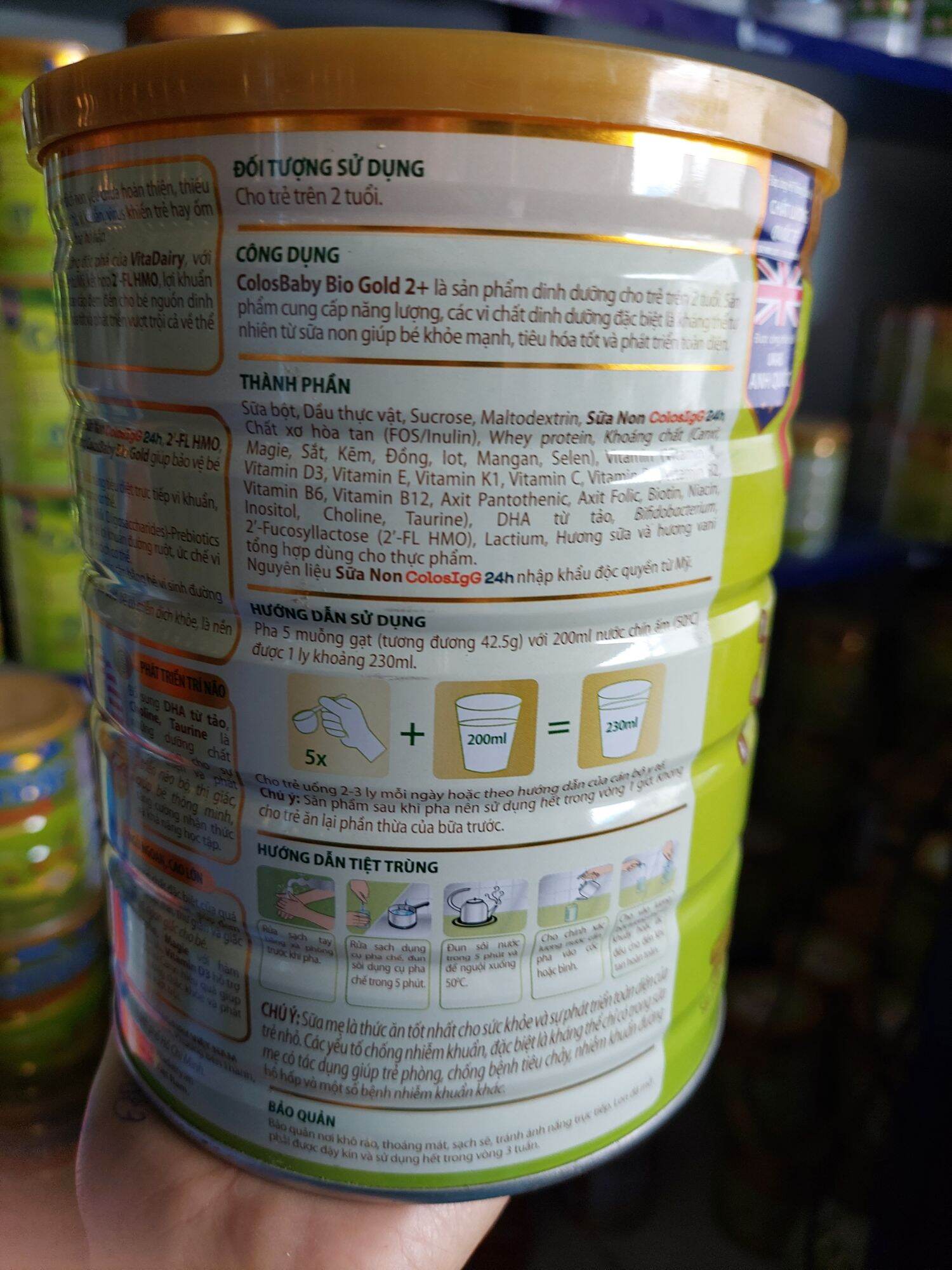 Sữa Bột Colosbaby Bio 2+ 800gr