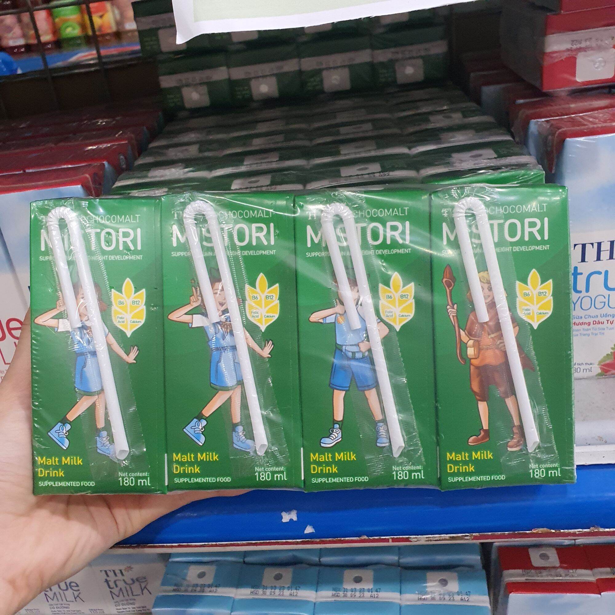 Sữa TH True Chocomalt Mistori Lúa Mạch 180ml thùng 48 hộp. Date luôn mới.