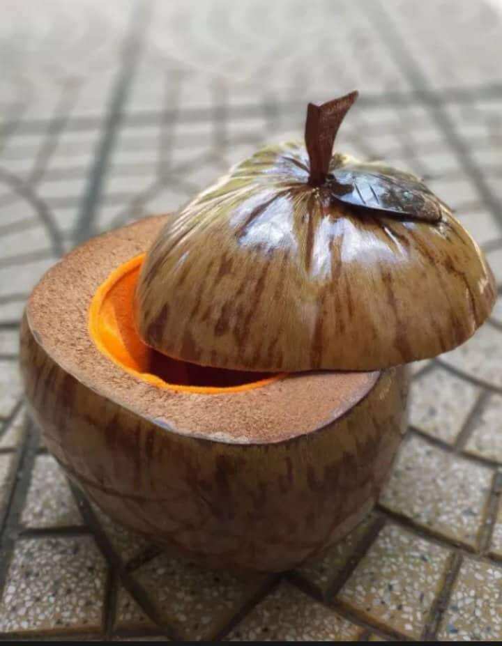 quả dừa giữ ấm bình trà