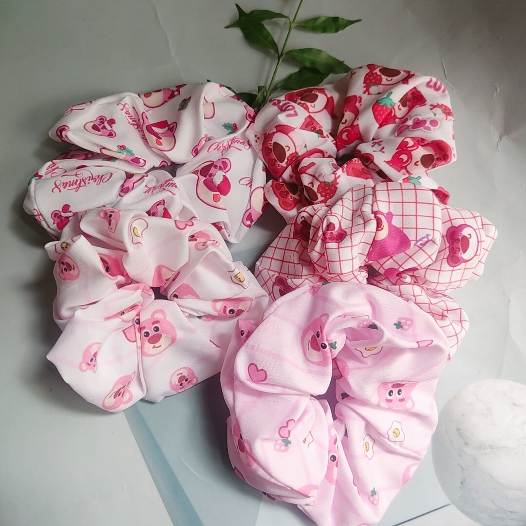 Cột tóc vải hình gấu xinh