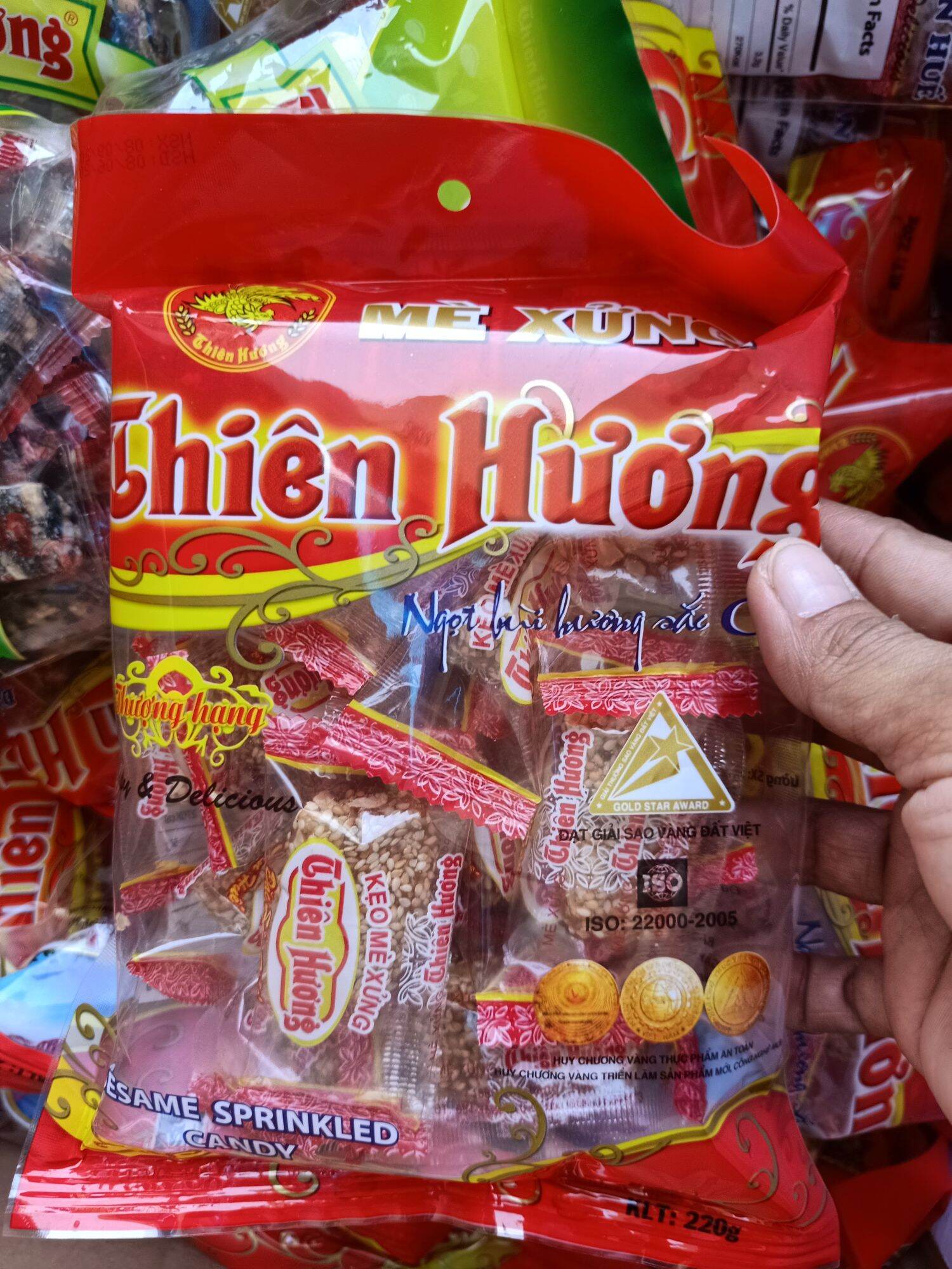 KẸO mè xửng Thiên Hương 250gr mè trắng