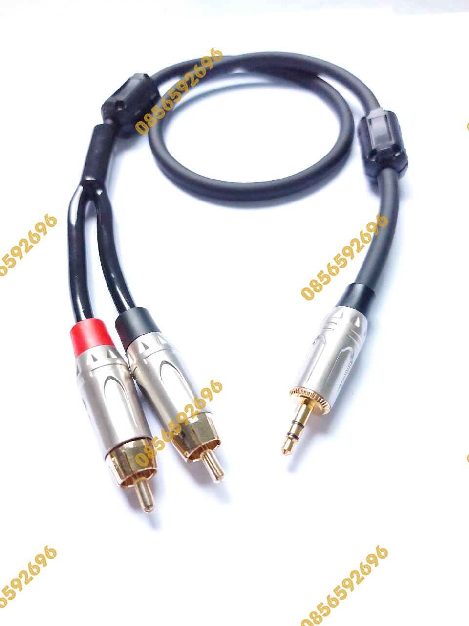 Dây tín hiệu jack 3.5mm ra 2 jack bông sen av, dài 5m