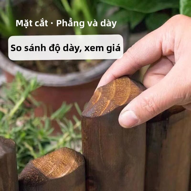 Corrosion-resistant Wood Fence Garden Perimeter Outdoor Courtyard Flower Bed Small Hedge Outdoor Decorative Pile Wall Rail Vegetable Garden Giá 266,000 Đồng*Miễn phí vận chuyển