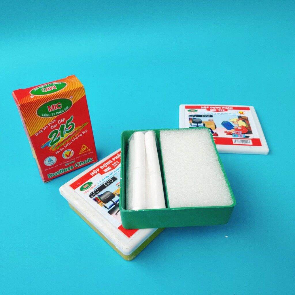 HỘP ĐỰNG PHẤN MIC 221 (TẶNG KÈM PHẤN VÀ KHĂN LAU BẢNG)