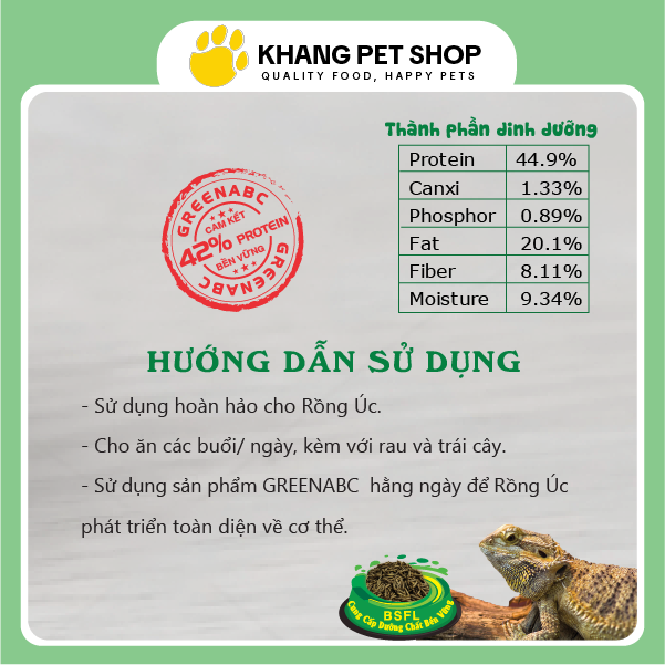 Thức ăn bò sát cho RỒNG ÚC, RỒNG RÂU - Bearded Dragon