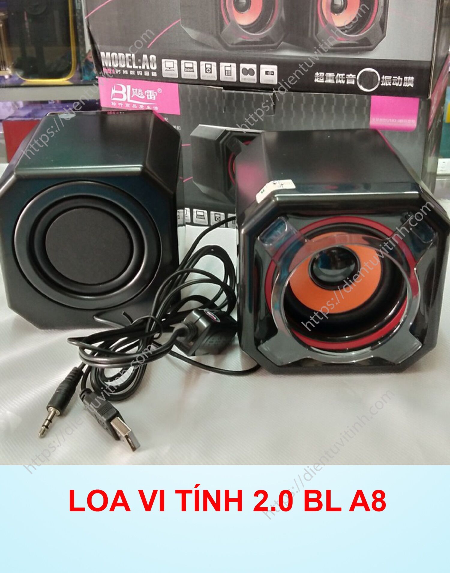LOA VI TÍNH BL-A8 CỔNG USB Chính Hãng - 2.0