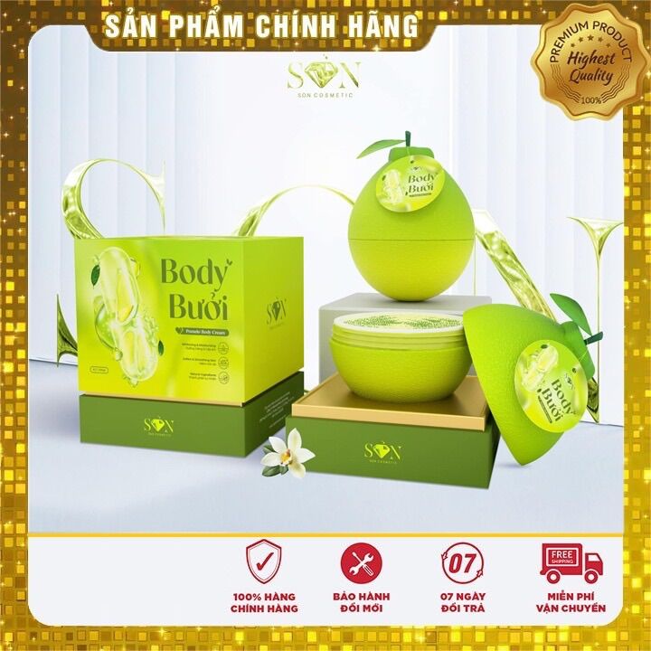 Kem body cốt ủ bưởi son - mua 1 kem body bưởi tặng 3 gói tắm trắng