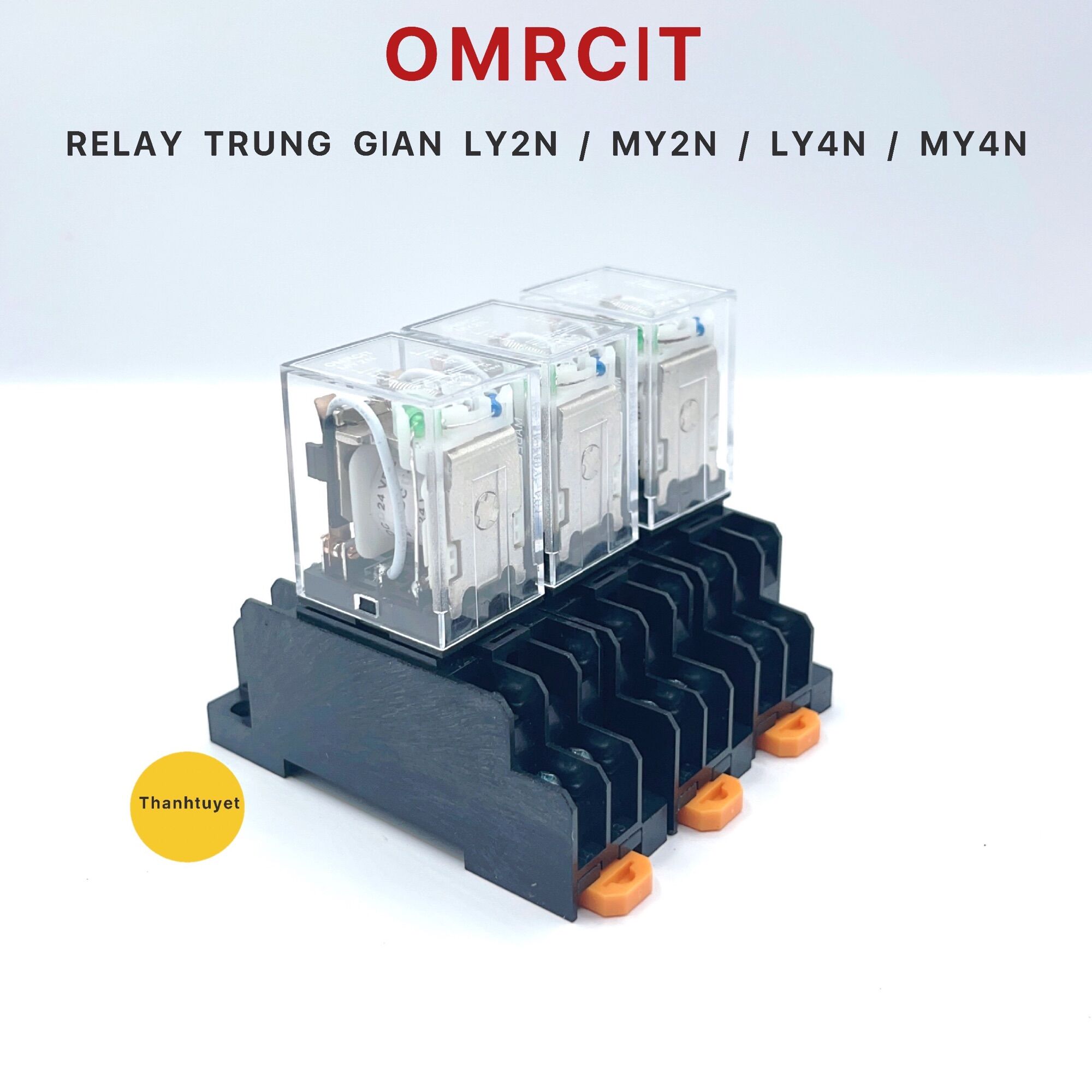 Rơ le trung gian omrcit,relay trung gian omcit my2n/lyn2/my4n