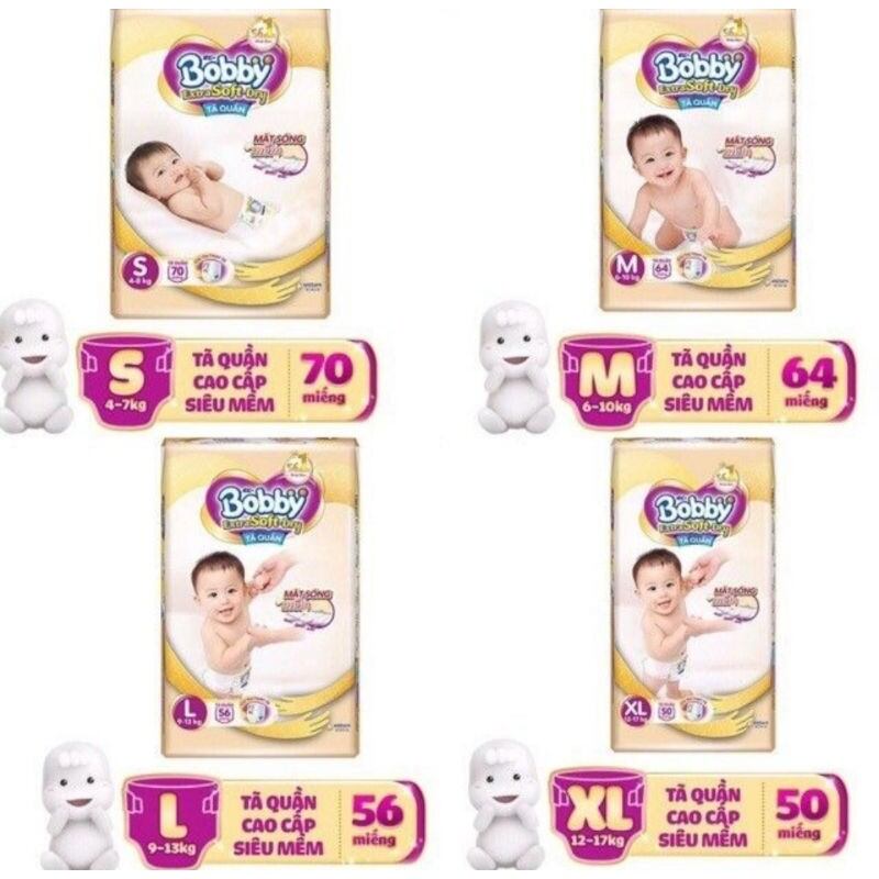 Tã bỉm quần cao cấp Bobby Extra L 56 miếng