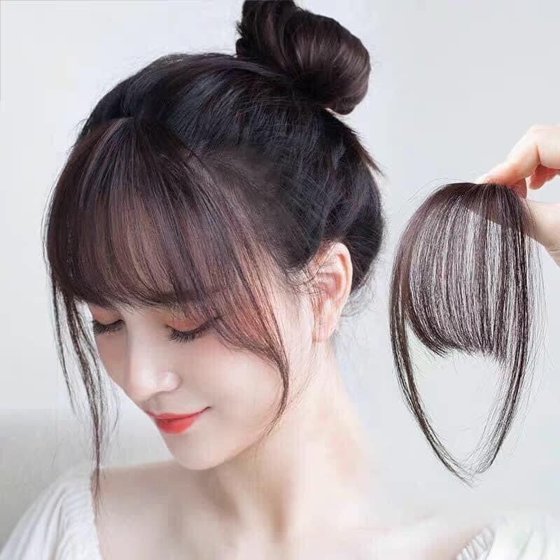 Tóc giả mái thưa tóc thật đẹp và tự nhiên