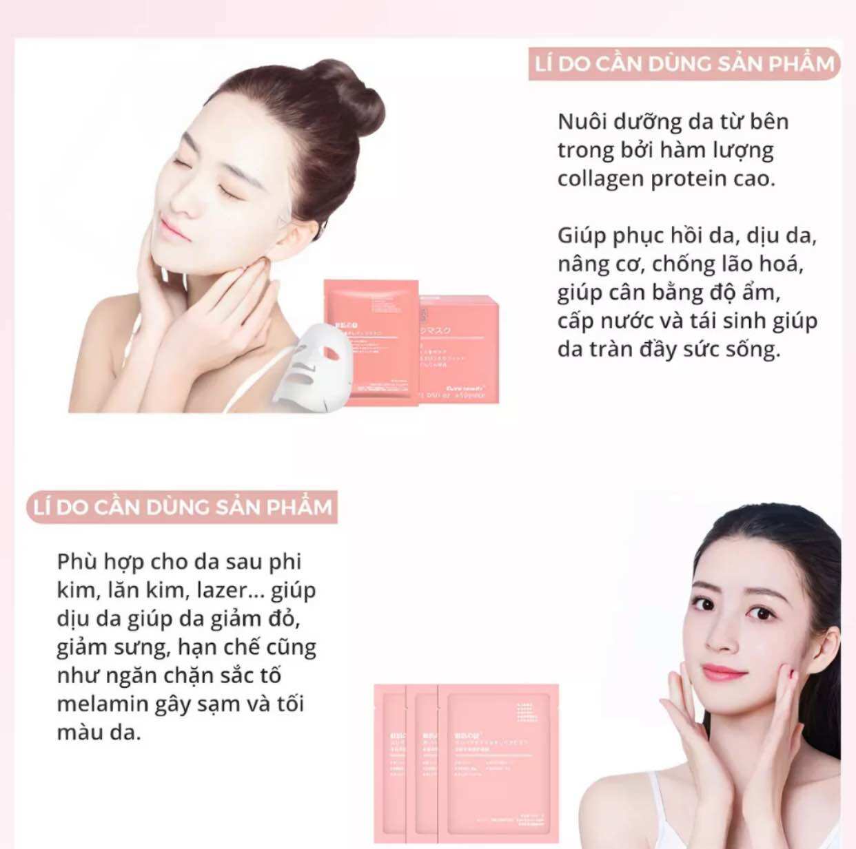 Combo 10 miếng mặt nạ dưỡng da RWINE BEAUTY PLACENTA MASK