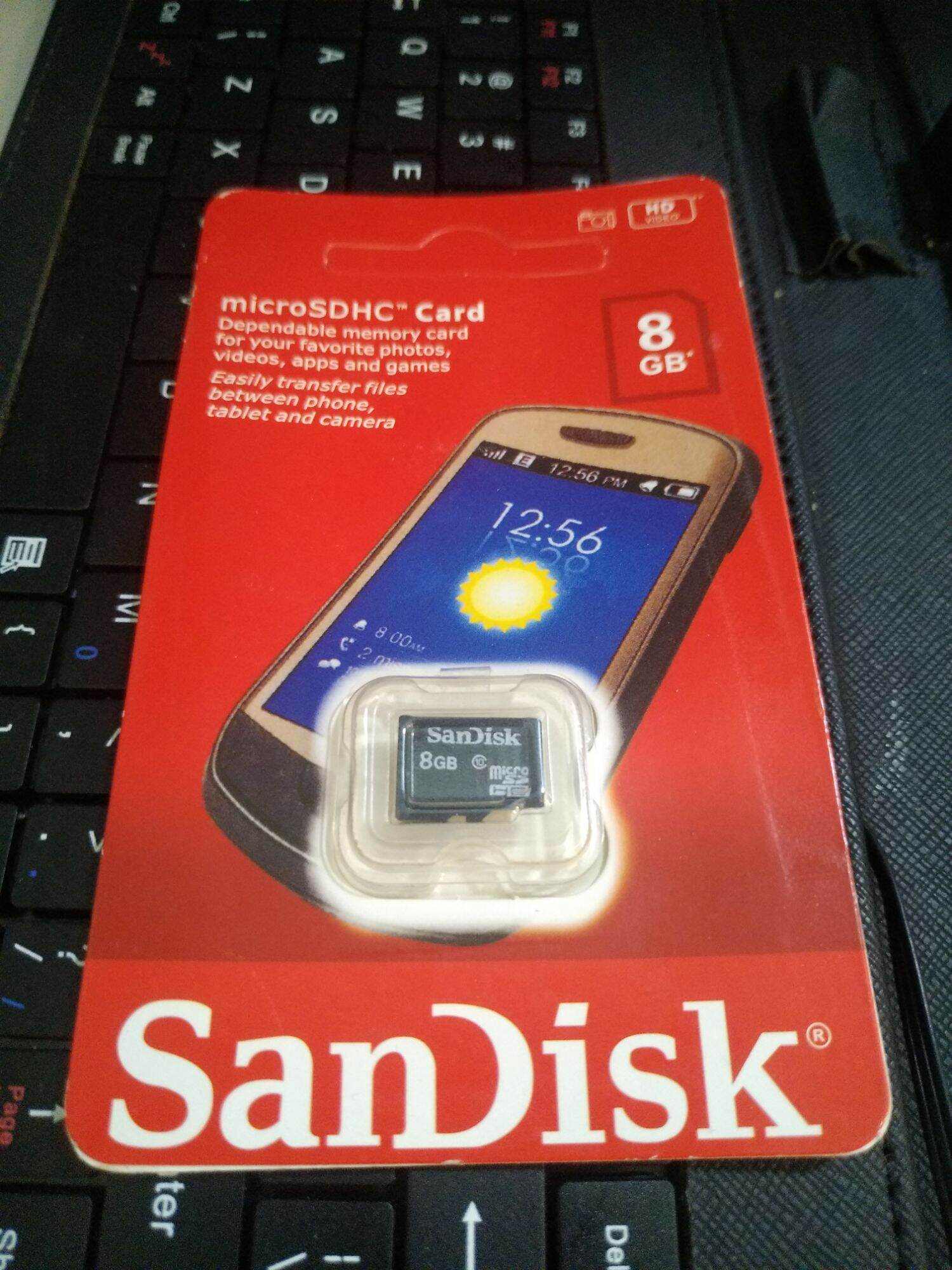 Microsdhc sandisk 8gb class 10 new