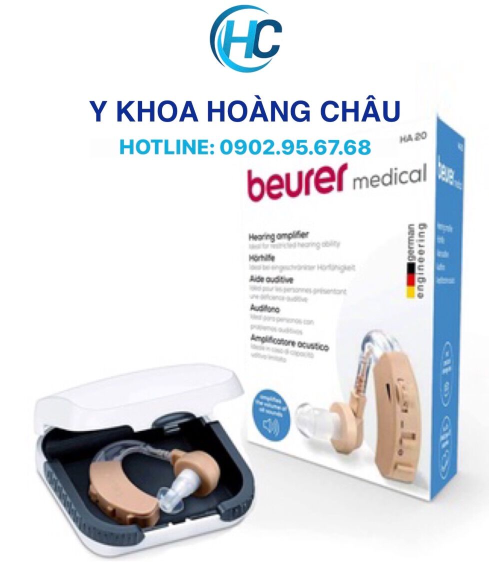 Máy trợ thính Beurer HA20, 3 chế độ nghe, công nghệ khử tiếng ồn, âm thanh rõ ràng