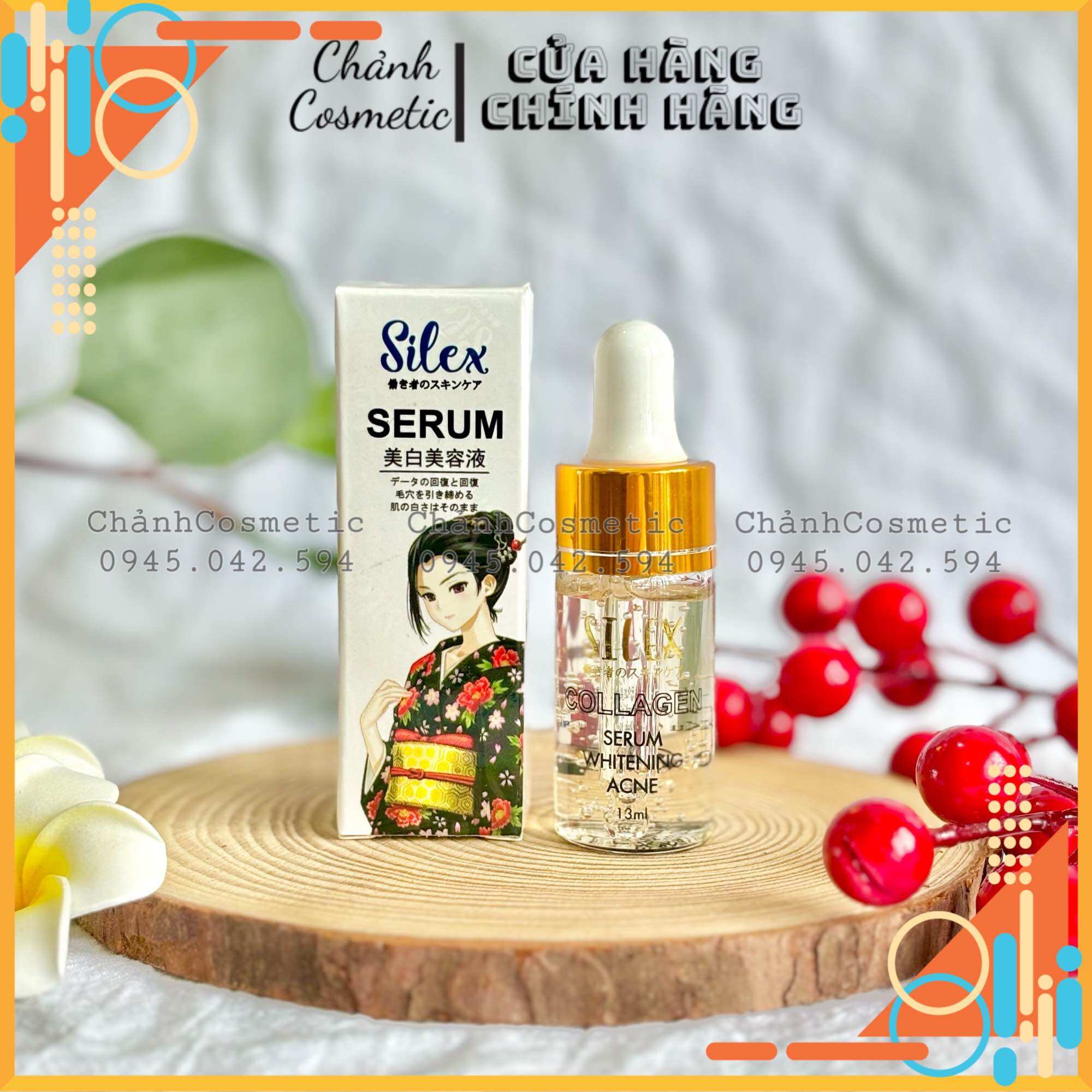 Serum Collagen Silex Tinh Chất Vàng Dưỡng Trắng Da, Ngừa Mụn Thâm, Nám 13ml