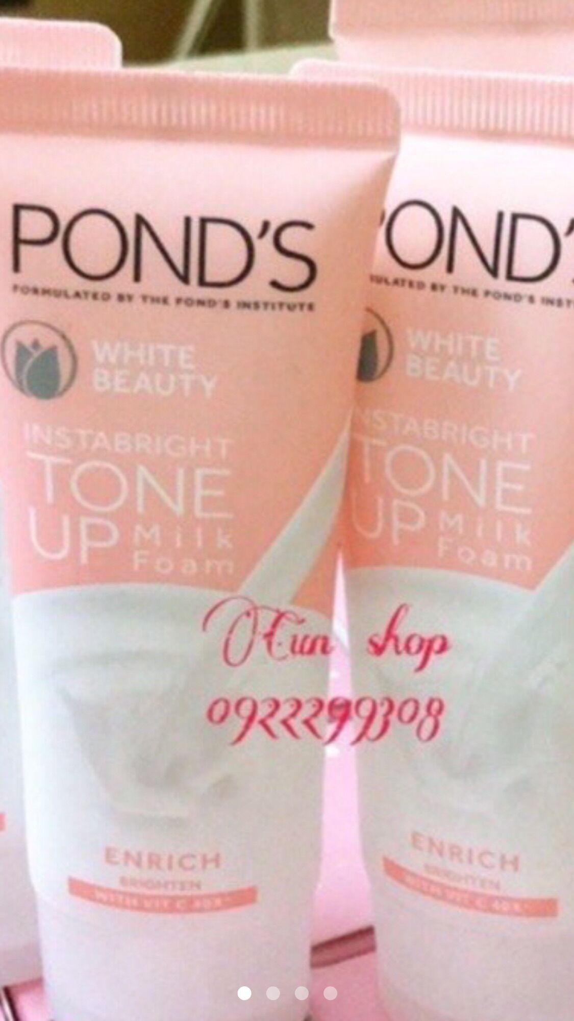 Combo 2 tuýp kem sữa rửa mặt dưỡng sáng da nâng tông PONDS 40G