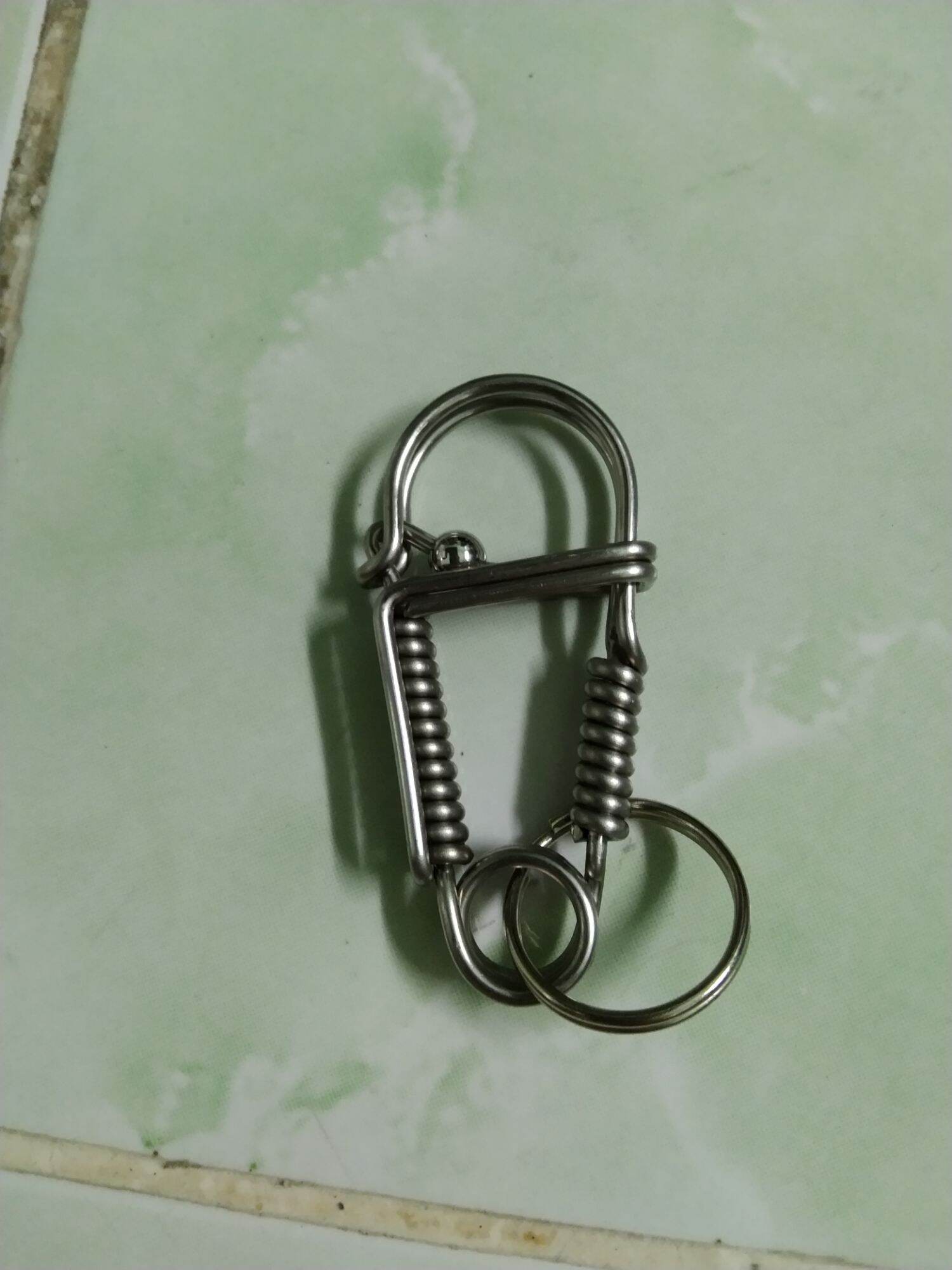 móc khóa inox phối bi combo 2 cái