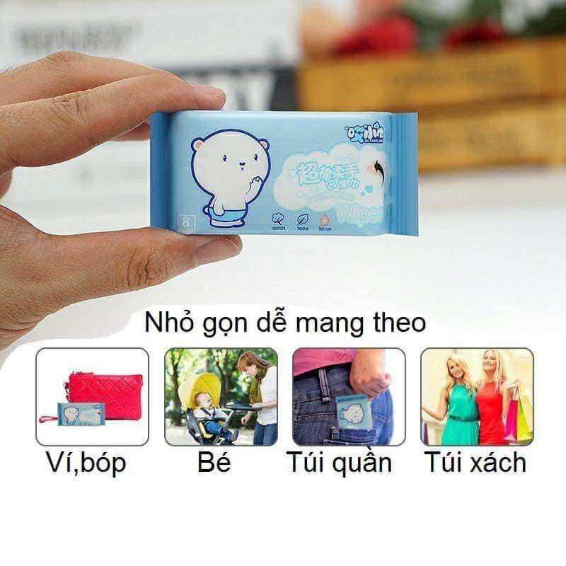 Giấy ướt mini bịch 8 gói