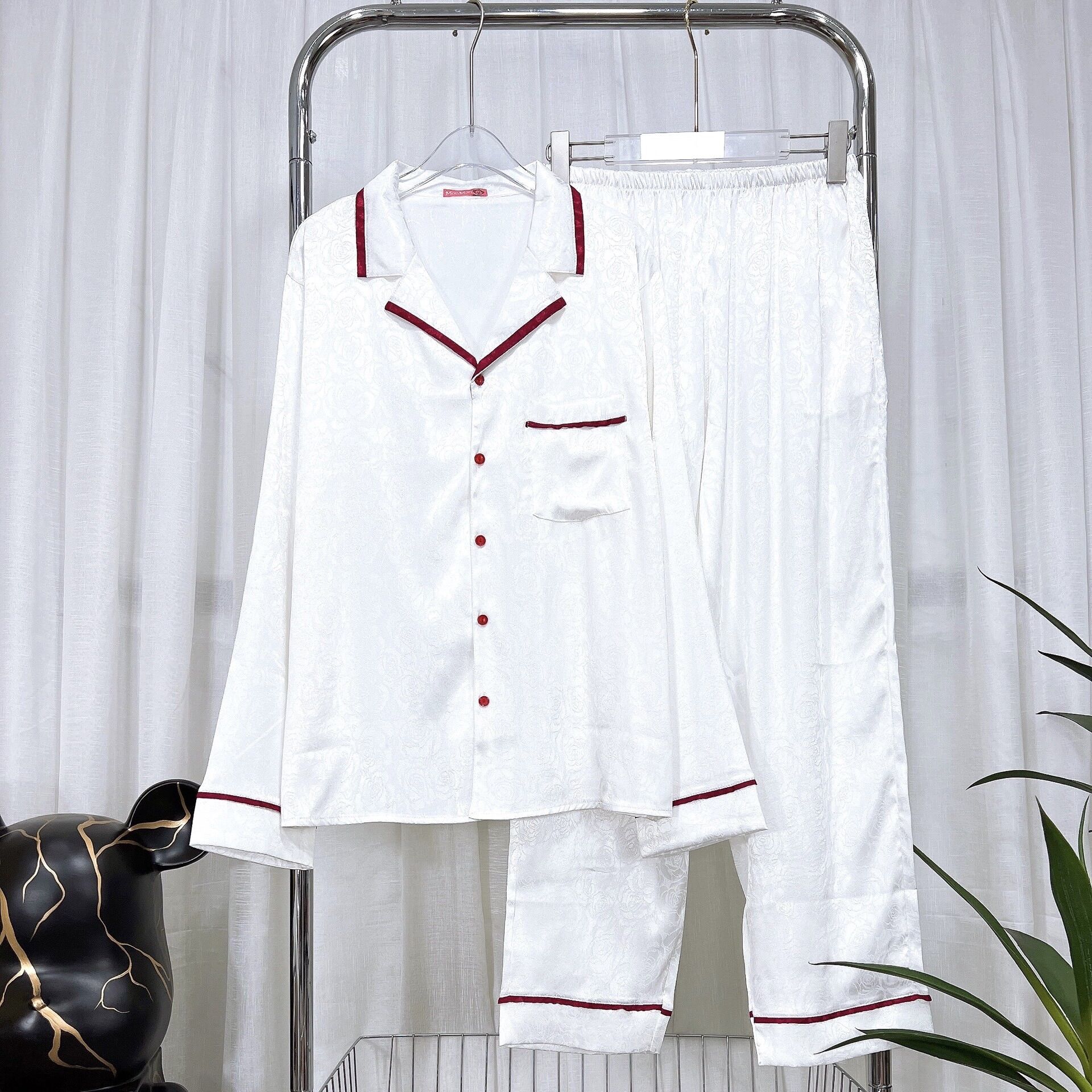 Đồ Bộ Lụa Gấm Xước Họa Tiết Bigsize - Chuẩn size